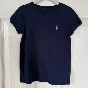 Polo by Ralph Lauren Navy Girls Short-Sleeve Tee with Pony Logo 4T
